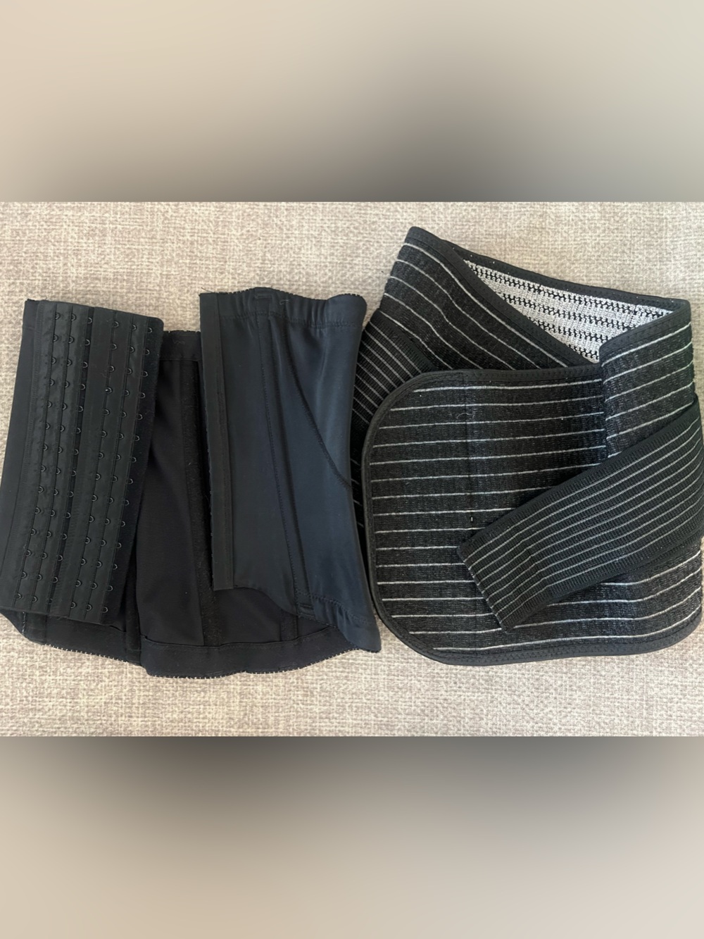 Postpartum Belly Bandit Corset & Upspring Black Waist Wrap